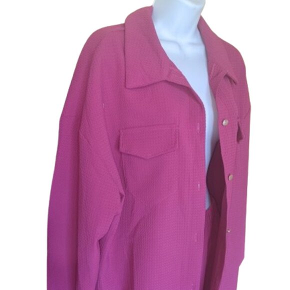 Two-Piece Pantsuit Pink Shirt and Pants Set Size XL NEW NWOT - Picture 3 of 6